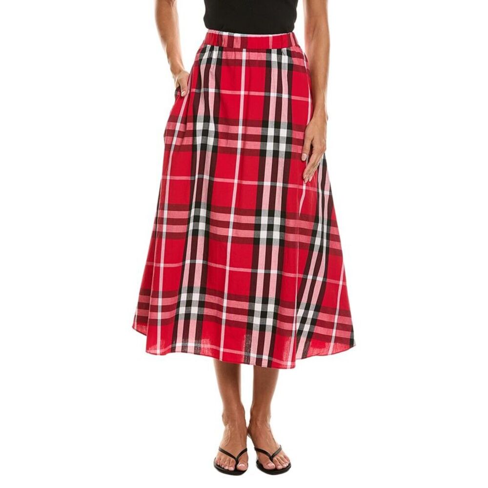 Duffield Lane Womens Mira Midi Skirt, Red